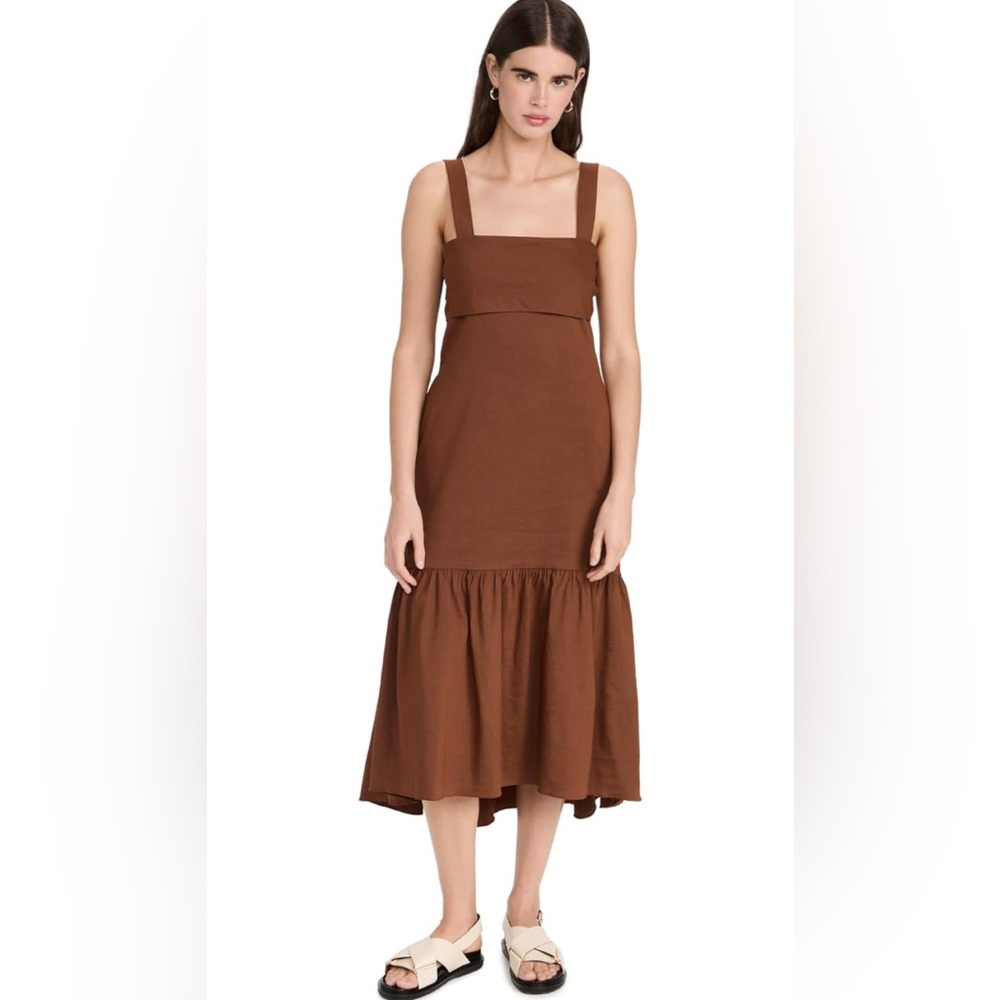 Theory Chocolate Brown Midi Dress - Picture 3 of 7